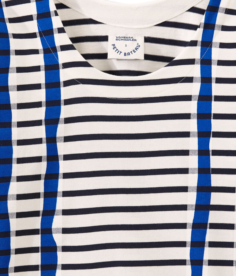 Kimono breton for woman white/blue