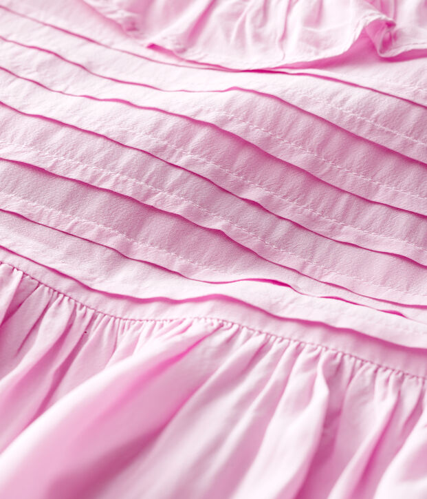 Baby Girls' Short-Sleeved Cr&ecirc;pe Dress pink