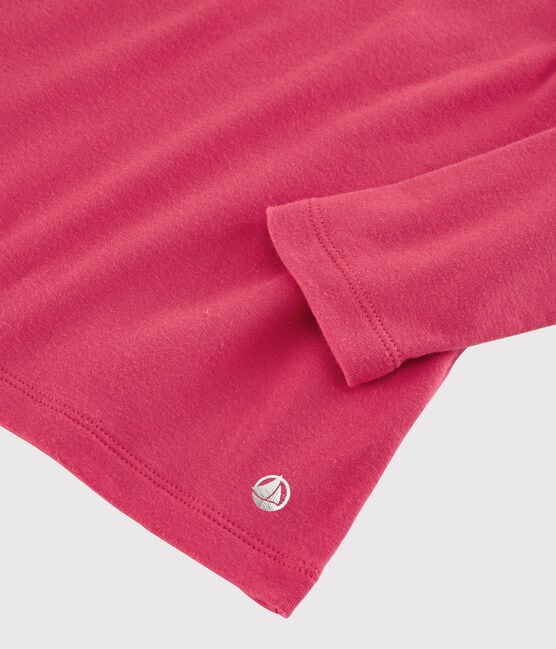Girls' Long-sleeved Cotton T-Shirt POPPY pink