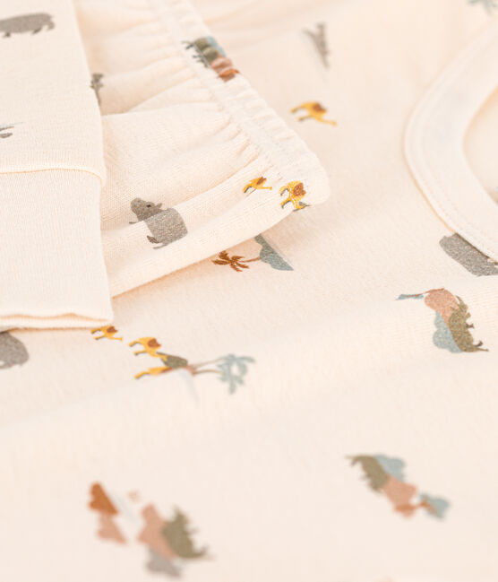 Children's Unisex Animal Themed Cotton Pyjamas AVALANCHE white/MULTICO