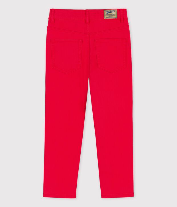 Unisex Denim Trousers red
