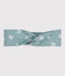 Girls' hairband in floral-print poplin PAUL blue/MARSHMALLOW white