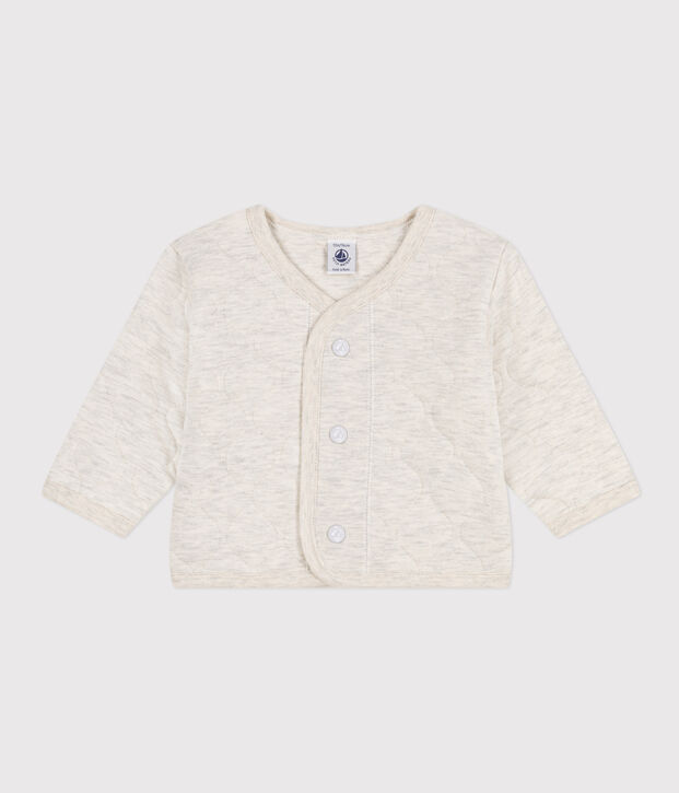 Babies' Quilted Tube Knit Cardigan MONTELIMAR CHINE