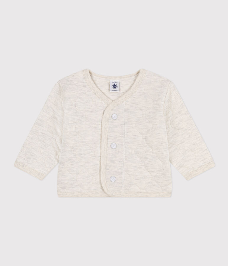Babies' Quilted Tube Knit Cardigan beige