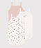 Babies' Floral Cotton Bodysuits with Straps - 3-Pack variante 1