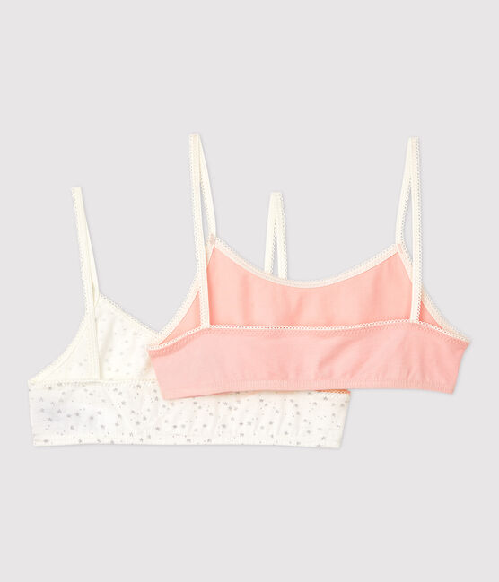 Girls' Sparkly Print Organic Cotton and Elastane Bralettes - 2-Pack variante 1