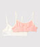 Girls' Sparkly Print Organic Cotton and Elastane Bralettes - 2-Pack variante 1