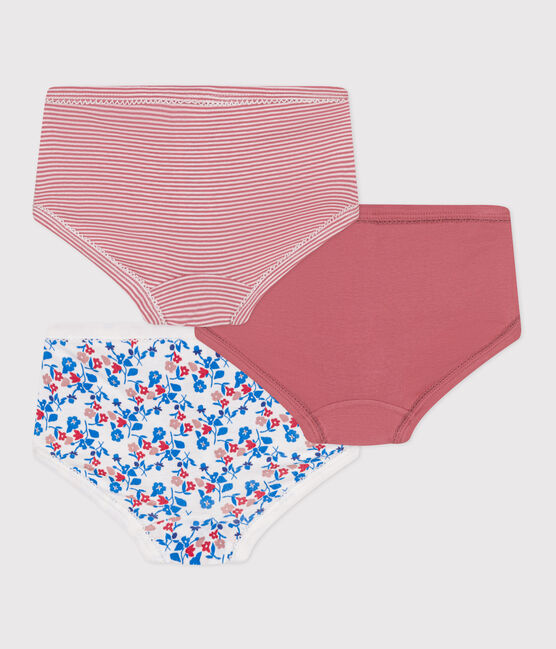 Children's high-waisted floral cotton pants - 3-Pack variante 1