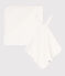 Cotton Bath Wrap and Comforter MARSHMALLOW white/GRIS grey
