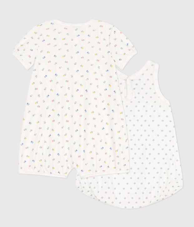 Babies' Floral Cotton Playsuits - 2-Pack multicolor