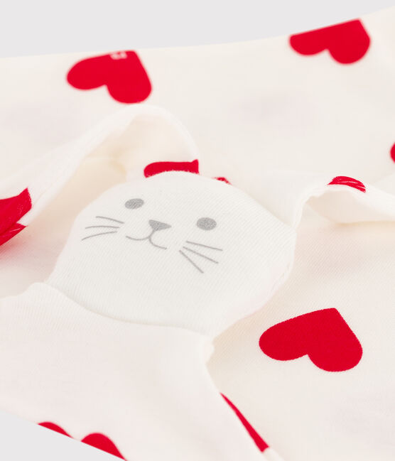 Heart Themed Cotton Comforter MARSHMALLOW white/TERKUIT red