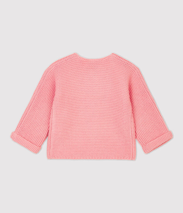 Babies' Wool/Cotton Cardigan pink