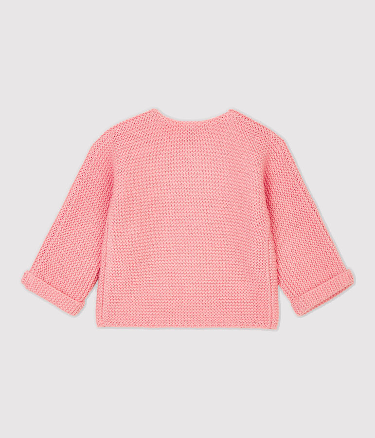 Babies' Wool/Cotton Cardigan pink
