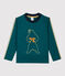 Boys' Long-Sleeved Cotton T-Shirt PINEDE green