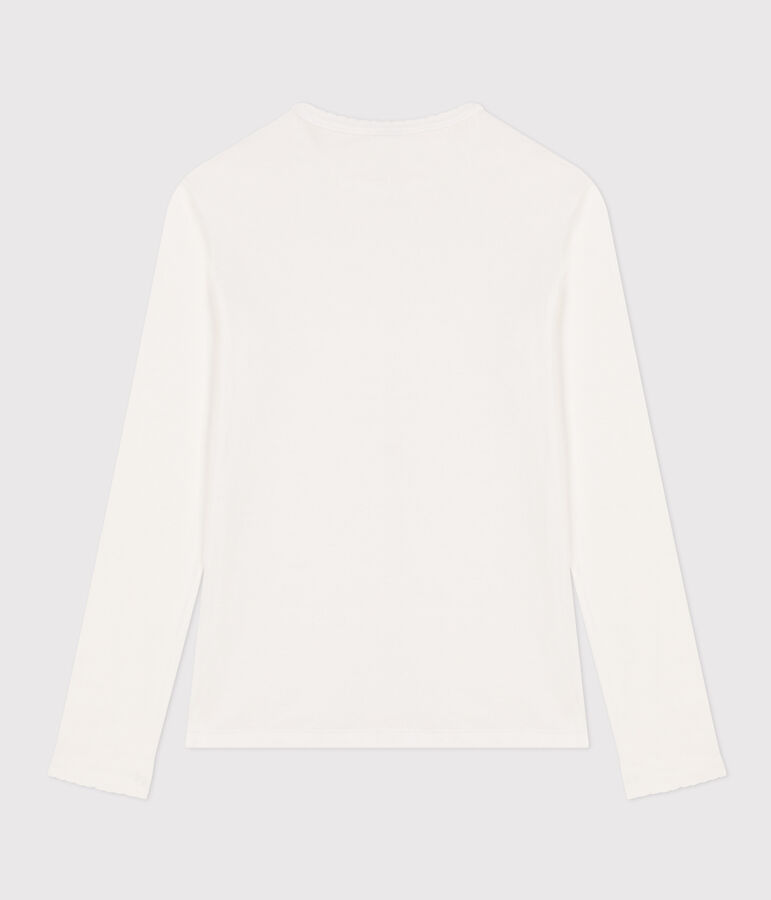 Women's Iconic Cocotte Stitch Cotton T-Shirt ECUME white