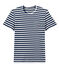 Men's two-tone striped tee MEDIEVAL blue/MARSHMALLOW white