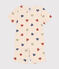 Children's Short Cotton Heart Print Pyjamas AVALANCHE white/MULTICO