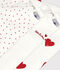 Babies' heart patterned long-sleeved cotton bodysuits - Pack of 3 multicolor