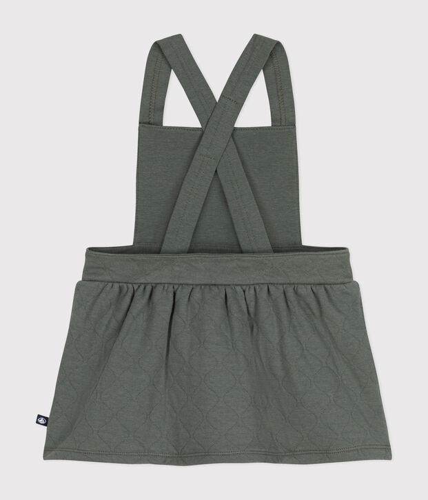 Babies' Sleeveless Quilted Tube Knit Dress green