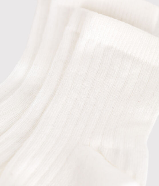 2 PAIRS OF PLAIN WHITE COTTON BABY SOCKS variante 1