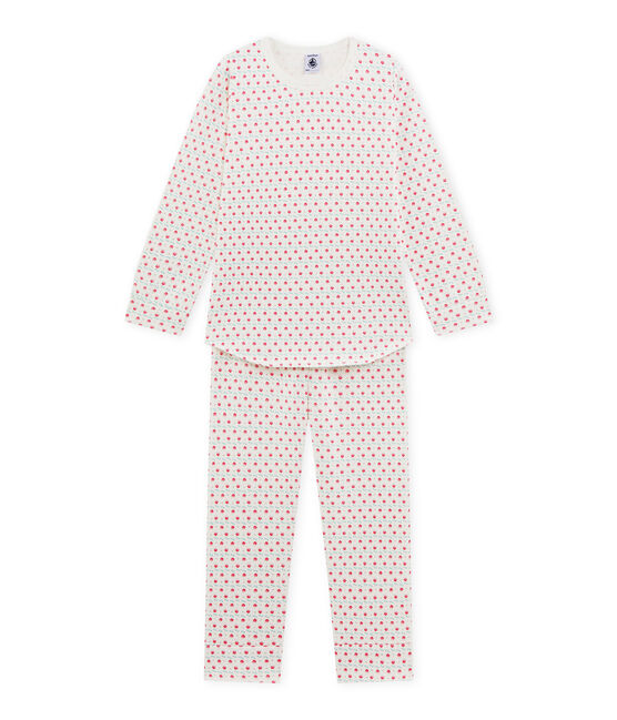 Girl's printed pyjamas LAIT white/MULTICO white