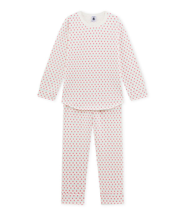 Girl's printed pyjamas white/multicolor