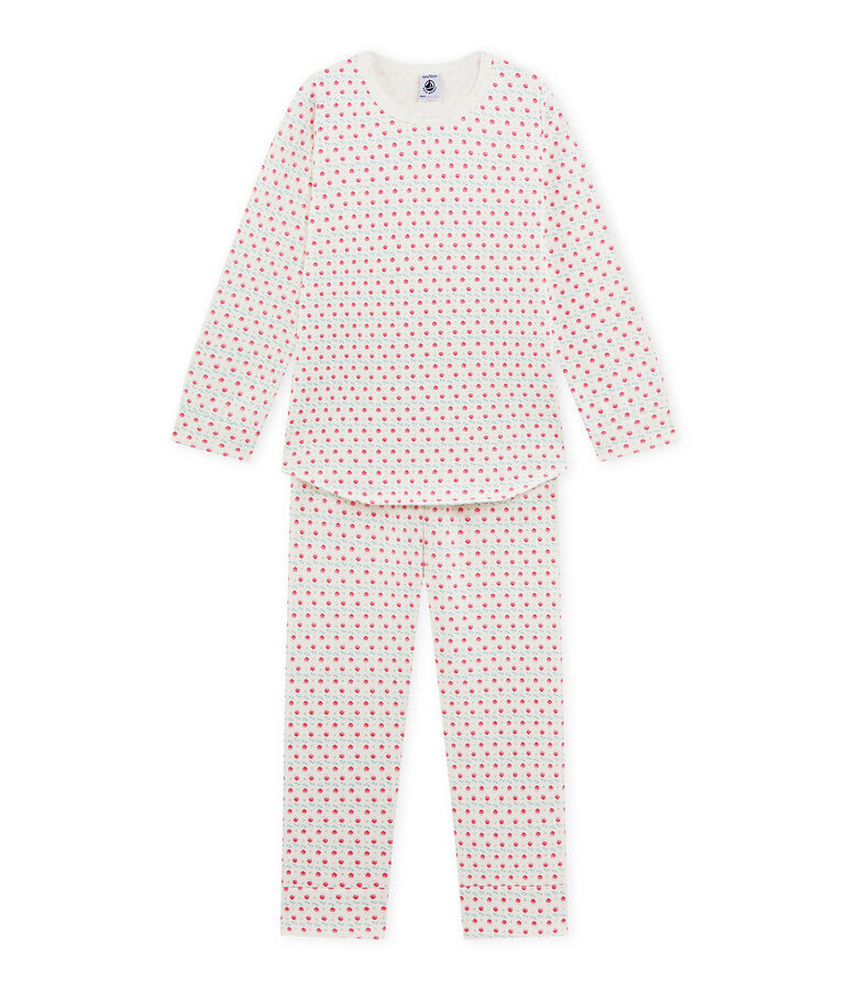 Girl's printed pyjamas white/multicolor