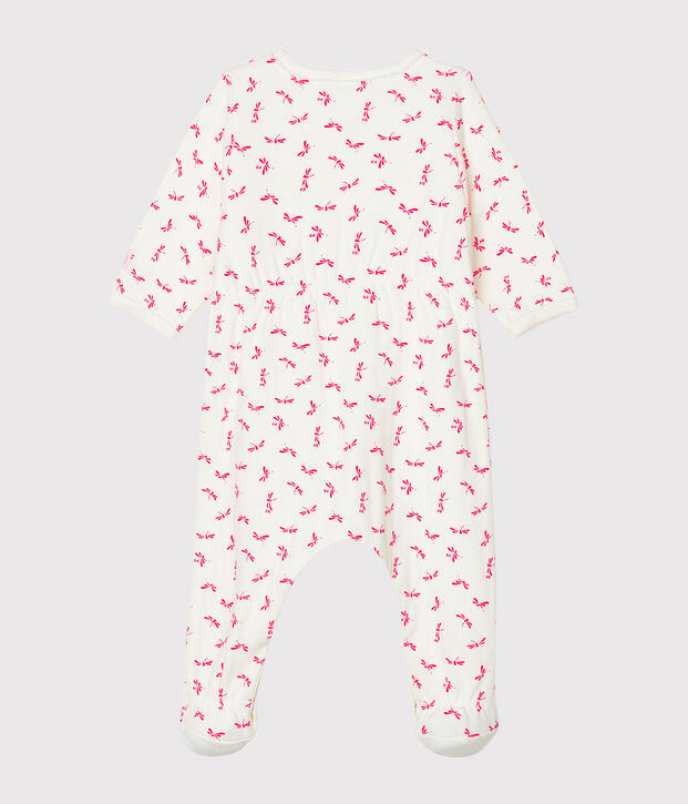 Baby Girls' Tube Knit Bodyjama white/pink