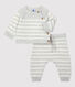 Babies' Striped Knitted Clothing - 2-Piece Set