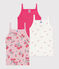 Pack of strappy floral-print cotton vests variante 1