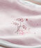 Baby girls' lined bib VIENNE pink/ECUME white
