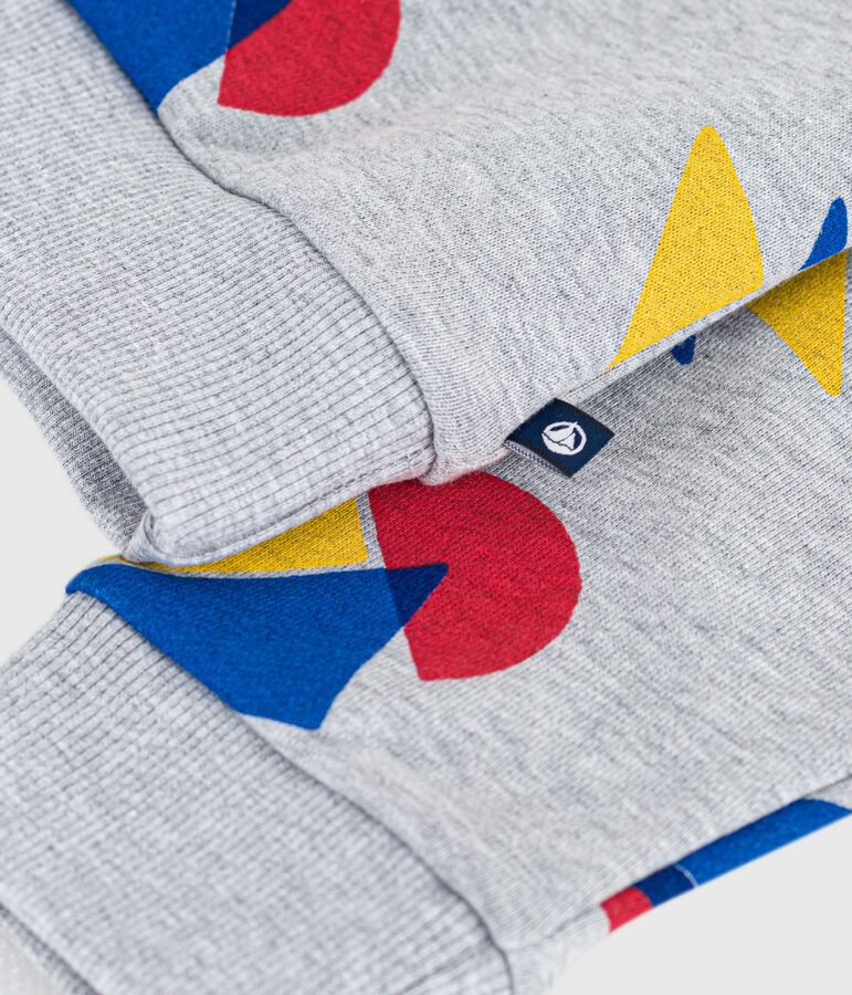 Children's printed cotton sweatshirt grey/multicolor
