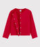 Girls' Tube Knit Cardigan TERKUIT red