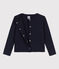 Girls' Cotton Cardigan SMOKING blue