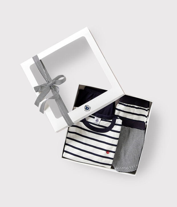 Cotton pyjama and stripey boxers gift box multicolor