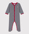 Babies' long-sleeved cotton pyjamas SMOKING blue/MARSHMALLOW white