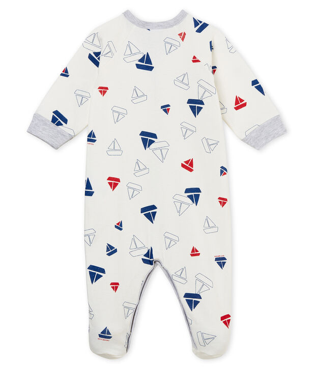 Baby Boys' Tube Knit Sleepsuit white/multicolor
