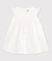 Baby Girls' Sleeveless Poplin Dress ECUME white