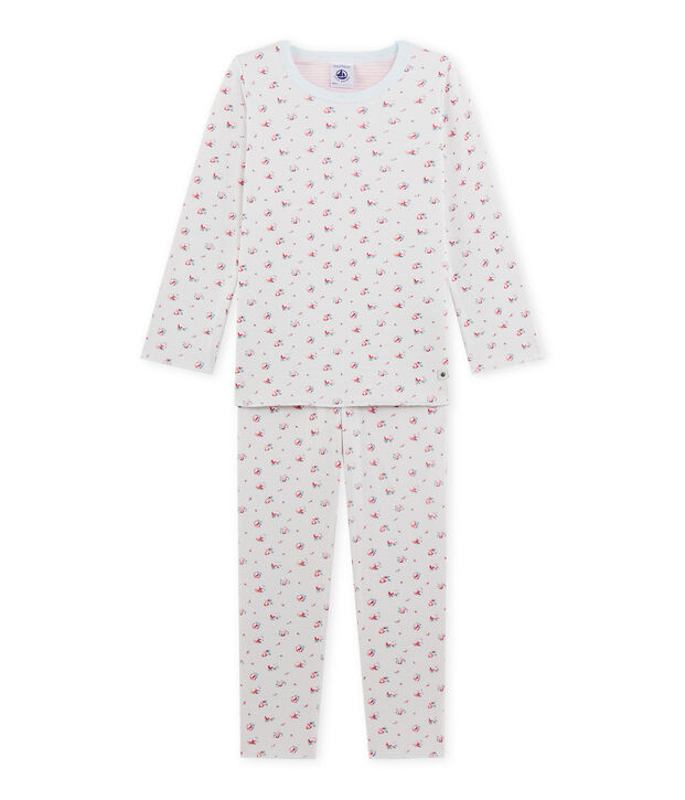 Pyjama fille imprim&eacute; petites fleurs blue/multicolor