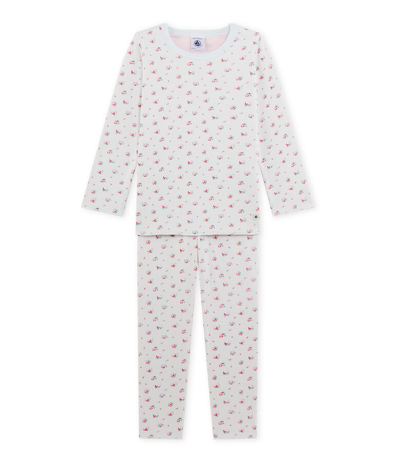 Pyjama fille imprim&eacute; petites fleurs blue/multicolor