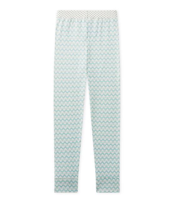 Girl's Mix & Match pyjama bottoms LAIT white/VERT green/MULTICO