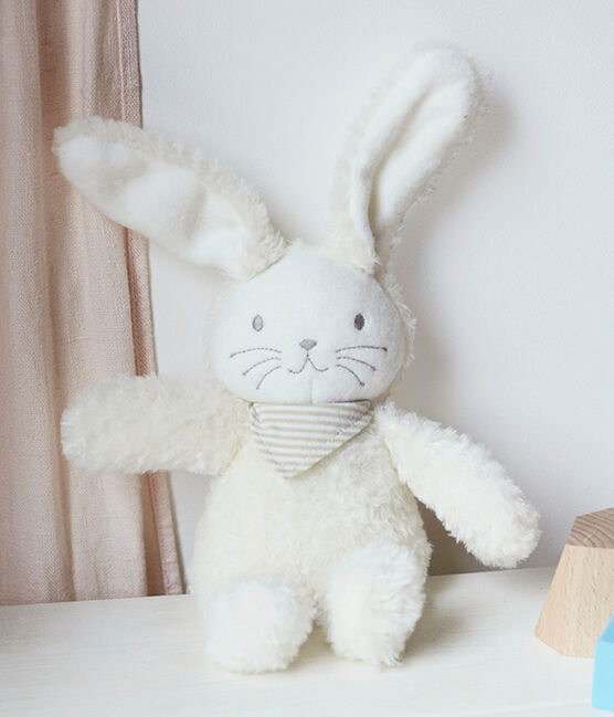 Babies' Musical Rabbit Sherpa Comforter MARSHMALLOW white
