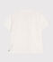 Children's plain short-sleeved cotton blouse ECUME white