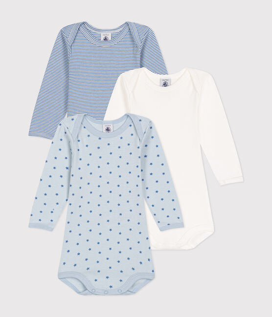 Babies' long-sleeved mini-heart pattern cotton bodysuits - 3-pack variante 1
