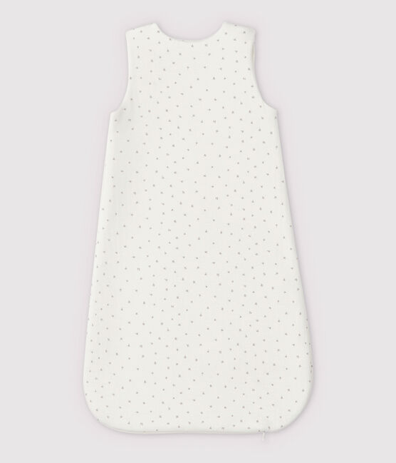 Babies' White Organic Cotton Tube Knit Sleeping Bag MARSHMALLOW white/MULTICO white