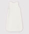 Babies' White Organic Cotton Tube Knit Sleeping Bag MARSHMALLOW white/MULTICO white