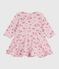 Babies' long sleeved floral-print cotton dress JOLI pink/MULTICO white