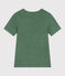 Women's short-sleeved linen T-shirt PALMERAIE green