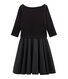 Women's Long-Sleeved Dual Material Dress