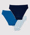 Girls' Graphic Floral Print Organic Cotton and Elastane Briefs - 3-Pack variante 1